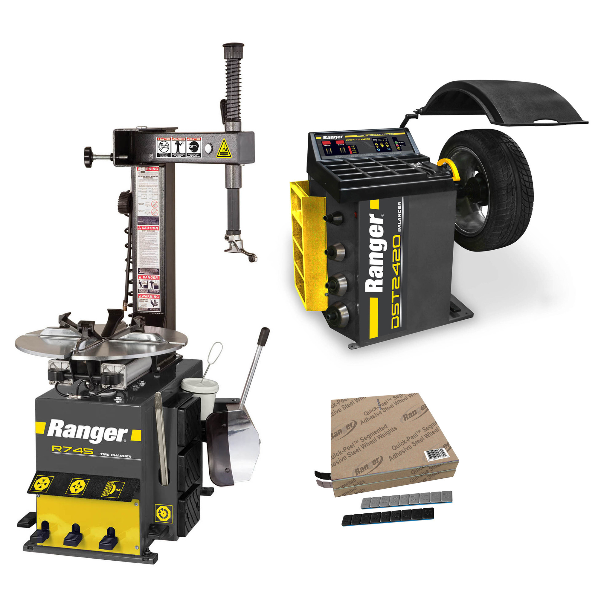 Ranger, Tire Changer / Wheel Balancer Combo, Power Type Electric, Volts 110/220 Model# R745 + DST2420